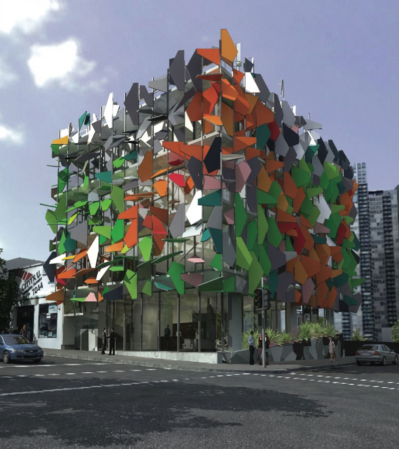edificio verde pixel en australia